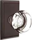Providence Door Set with Georgetown Crystal Knobs Privacy in Oil Rubbed Bronze
