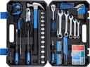 CARTMAN 180-Piece Socket Wrench Auto Repair Tool Combination Package Mixed Tool Set Hand Tool Kit with Plastic Toolbox Storage Case Blue