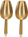 PRETYZOOM 2pcs Stainless Ice Scoops Ice Scoop for Machine Candy Nuts Beans Flour