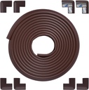 Foam Corner Protector Edge and Corner Guard, with 12.5 feet Length Foam Safety Bumpers, Baby Proofing Safety Table Corner Protectors (Coffee 12.5ft)
