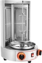 Gas Shawarma Machine Countertop Rotating Doner Kebab Oven Broiler Gyro Maker 360° Rotating Vertical Broiler With 2 Burners, 3000w Efficient Heating For Home/Outdoor Bbq, Kebab/Doner/Grill