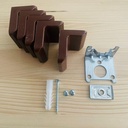 Cabinet Wall Mount Bracket Heavy Duty Shelf Hanger Mounting Hardware for, Kitchen,Bathroom Cabinets, 5 Pieces Set Included Screws and Dowels (Brown-5 PCs)