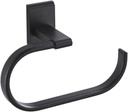 Gadpiparty 1pc Wall Mounted Towel Rack Black Towel Holder for Bathroom Easy Installation Fits Home Public Toilets Elegant Design for Any Style