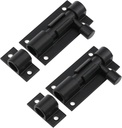 Bitray 2-inch Slide Bolt Latch Matt Black Slide Locks for Inside Door Barrel Bolt Latch Sliding Door Security Slide Latch Lock -2pcs