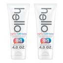 hello 8 in 1 Mighty Multi-Tasker Fluoride Toothpaste Pack, SLS Free Toothpaste with Fluoride, Antigingivitis and Antisensitivity, Strengthens Enamel and Whitens, Natural Mint Blend, 2 Ct, 4.0 Oz Tubes