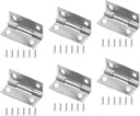 Piutouyar 6Pack Butt Hinge 1.5 Inch Mini Hinges 304 Stainless Steel Hinges Small Cabinet Hinges Folding Craft Hinges with Mounting Screws for Boxes Gate Drawer
