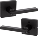 Kwikset Halifax Matte Black Bed and Bath Lever Right or Left Handed