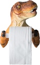 Dinosaur Toilet Paper Holder Wall Mount, Dino T- Rex Towel Holder for Bathroom Wall Decor - 6.5 Inch Plastic Spring Loaded for Enough Space No Drilling