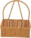 Hanging Woven Fruit Storage Basket Handmade Rattan Wall-mounted Organizer for Kitchen and Home Decor Rustic Flower Display Basket with Unique Design and Convenient Handle