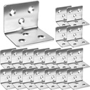 80Pcs Stainless Steel Angle Brackets,1.2” x 1.2” x 1.5” Wide Small Corner Brace for Joining Furniture, Heavy Duty 90 Degree L Shape Corner Bracket, Right Angle Bracket for Wood Cabinets Furniture