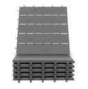 Interlocking Deck Tiles Pack - Snap Together Plastic Flooring | 12 x 12 Plastic Outdoor Floor Tiles for Patio & Balcony