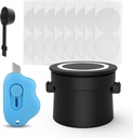 Reusable Pods Refill Kit,Black Dods with Upgraded bracket, Fill & Clean Brush,100pcs Aluminum Foil Lids,Lid Opener (Pods Not Included)