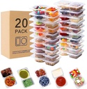 20-pack Snack Containers for Snacks Such as Sausages, Candies, Chocolates, Assorted Sauces, Cookies, Nuts and Flavored Snacks. Suitable for Outdoor Travel, Offices and Kindergartens