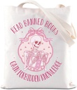 FOTAP Banned Books Gift Ban Bigots Not Books Gift Protect Librarians Gift Banned Books Inspire Tote Bag Banned Book Merch
