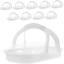 10pcs Portable Dessert Cake Carrier with Lid and Handle Lightweight Travel Storage for Picnics Camping and Afternoon Tea