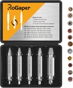 Damaged Screw Extractor Set, Remover for Stripped Screws Nuts & Bolts, Drill Bit Tools for Easy Removal of Rusty & Broken Hardware, Superb Gift for Men Broken Bolt Extractor Screw Remover Set
