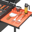 Silicone Griddle Tool Mat Compatible with Blackstone, Spatula Mat with Drip Pad Blackstone Griddle Accessories, Grill Side Shelf Utensil Pad, BBQ Grilling Accessories Gifts for Men(Orange)