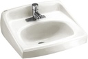 American Standard 0356.421.020 Lucerne Wall-Mount Lavatory Sink with Center Faucet Hole, White