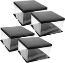 4pcs Cake Box Transparent Bakery Cake Carrier for Birthday and Party Use Stable Food-safe Material for Shops Bakeries and Home Display