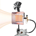 13,000 BTU Propane Tank Top Heater with Heat Powered Fan, Outdoor & Patio Heaters with Safety Shut-Off Valve & Tip-Over Switch, Ideal for Camping, Construction Sites, and Garages (Heater with Fan)