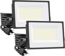 Onforu 80W Flood Lights Outdoor, 8000lm Bright LED Work Light with Plug, 6500K Daylight White LED Flood Lighting, IP66 Waterproof Security Yard Lights for Garage Stadium 2 Pack