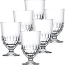 La Rochere Artois Water Glass Set of 6 - Modern Drinking Glasses Set for Any Occasion - Upgrade Your Glassware with Our Dishwasher Safe Glasses (10.5 oz)