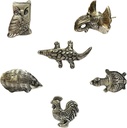 Perilla Home Set of 6 Metal Knobs Decorative Animal Shape Knobs for Room Kitchen Cabinet Hardware Cupboard Door Knobs Dresser Wardrobe and Drawer Pulls