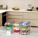 Can Organizer for Pantry,Can Holders for Pantry and Fridge,Automatic Rolling,Stackable Canned Food Organizer and Storage for Kitchen Cabinet Countertop Refrigerator Organization,3 Sets 3 Tiers