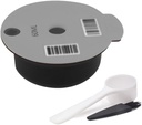 for Bosch Tassimo silicone Coffee Filter,Tassimo Reusable Coffee Capsules Refillable Coffee Filter Pods with 1 Spoon and 1 Brush for Bosch Tassimo Series Coffee Machine (60ml Gray)