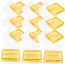 50Pcs Transparent Moon Cake Boxes Compact Dessert Containers for Cakes Cupcakes Pastries Egg Yolk Puff Baking Packaging with Tight Seal Surface