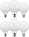 EDISHINE Dimmable G25 Globe LED Edison Light Bulb, 5W Equivalent 60W, CRI90+ Vanity Light Bulbs, Milky Glass LED Light Bulb for Bathroom, Mirror, E26 Base 500LM 2700K Warm White, 6 Pack, UL Listed