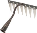 Gardening Rake Ergonomic Handle Multi-use Hand Tool for Digging Loosening Soil and Leaf Removal Iron Construction Lightweight and Portable Garden Essential