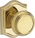 Baldwin PVTRATAR003 Reserve Privacy Traditional with Traditional Arch Rose in Lifetime Brass Finish