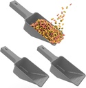 masteymoh Pet Food Scoop 2-Cup (Pack of 3), Food Scoop 2 Cups, Measuring Scoops for Dry Ingredients Plastic Pet with Measuring Lines for Accurate Food Portions,(Gray)