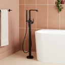 Drea Floor Mounted Tub Filler with Built-In Diverter - Includes Hand Shower, Matte Black
