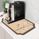 Super Absorbent Coffee Mat Hide Stain Countertop Mat for Coffee Maker Dish Drying