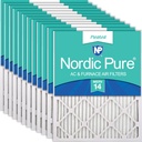 Nordic Pure 20x20x1 (19 1/2 x 19 1/2 x 3/4) Pleated MERV 14 Air Filters 12 Pack