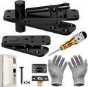 Hidden Door Hinge, Pivot Hinge - 570LBS Load-Bearing Heavy Duty 360° Door Kit Rotation Invisible Hinges for Secret Door, Hardware for Secret Doors, Bookcase
