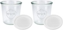 WECK Canning Jars 742 Mold Jars made of Transparent Glass - Eco-Friendly Canning Jar - Storage for Food, Yogurt with Keep Fresh Lids - 1/2 Liter Tall Jar Set - (2 Jars, Keep Fresh Lids)