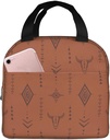 Western Boho Insulated Lunch Bag Women Men Adult Lunch Box Tote Bags Cooler Bag Portable Bento Box Lunchbox for Adults Lunch Boxes for Work Office Picnic Outdoor