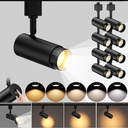 10W 5-Color Zoomable Track Lighting Heads H Type LED Track Lighting Heads Black Dimmable Bright Track Light Heads for Galleries 2700K 3000K 4000K 5000K 6000K Adjustable 15°- 60° CRI90+ 8 Pack