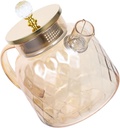 Water Pitcher Infuser Carafe Lid Glass Jug for Iced Tea Kitchen Living Room