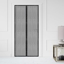Mesh Screen with Magnetic Closure-Keeps Bugs Out Let Breeze in, Pet and Kid Friendly, Works with Front, Sliding Doors (Black)