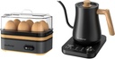 Gooseneck Electric Kettle with Rapid Egg Cooker Electric 6 Eggs Capacity