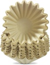 KUFUNG 1-4 Cup Small Coffee Filters Basket Natural Paper Coffee Filters for Home Office Pour Over, Drip Coffee Maker, Small Basket Style Single Pour Over,Natural Brown Unbleached (Brown, 155)