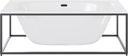 Swiss Madison Pierre 60" Soaking Freestanding Bathtub in Glossy White, Black Frame Included