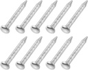 uxcell 500Pcs Small Hardware Nails, 1 x 10mm Carbon Steel Round Head Nail Common Finishing Nail for Household Woodworking Picture Hanging DIY Projects, Silver