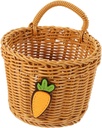 Wall Mounted Woven Storage Basket for Kitchen Small Vintage Style Garlic and Ginger Organizer Decorative Hanging Fruit and Vegetable Holder