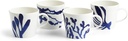 Royal Doluton 1815 Pacific Mug 13.5oz Mixed Patterns Blue Set of 4