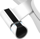 Bidet Attachment, Self-Cleaning Dual Retractable Nozzles Bidet,Ultra Slim Fresh Water Non-Electric Bidet Attachment for Toilet-Seat,Adjustable Cold Water Pressure for Hygienic Rear & Feminine.